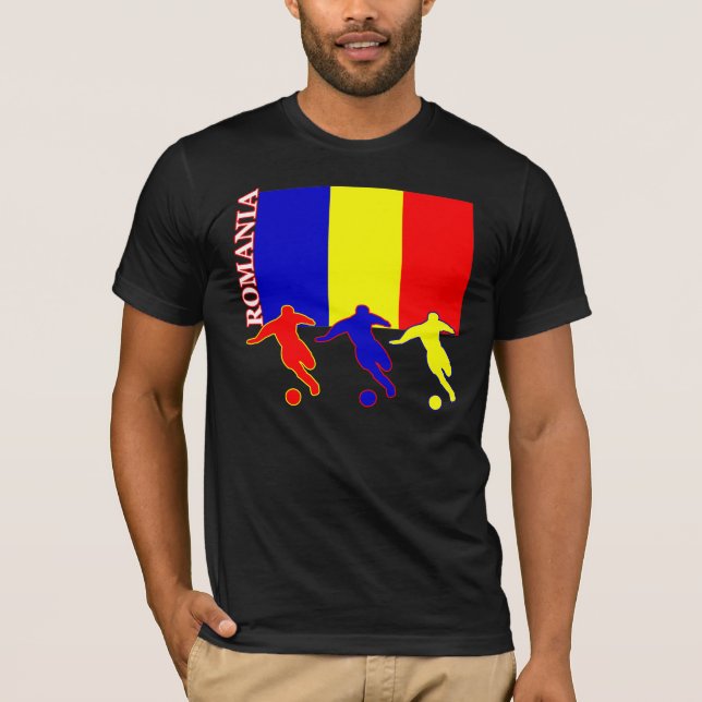 Camiseta de la oscuridad de Rumania del fútbol (Anverso)
