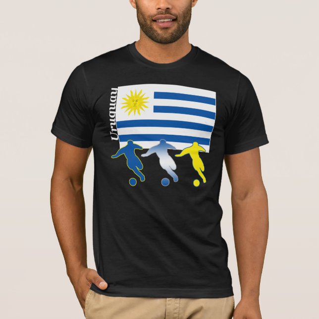 Camiseta de la oscuridad de Uruguay del fútbol (Anverso)