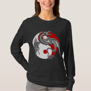 Camiseta de la oscuridad de Yin Yang del dragón