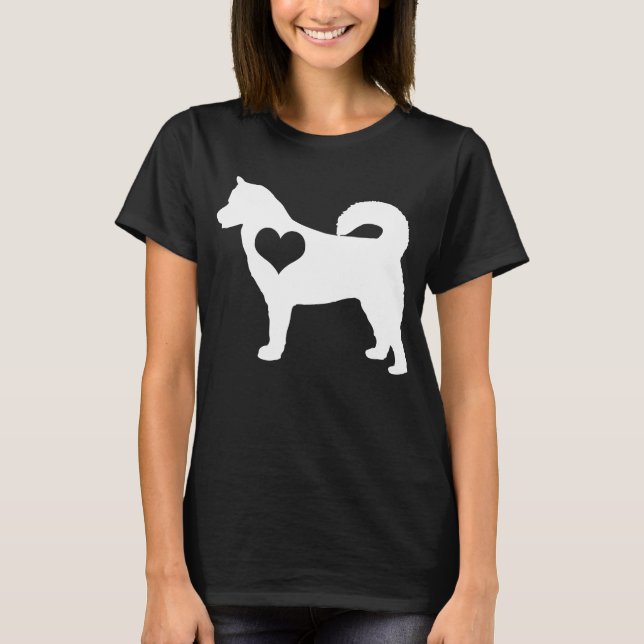 Camiseta de la oscuridad del corazón del Malamute (Anverso)