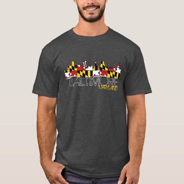 Camiseta de la oscuridad del horizonte de la (Anverso)