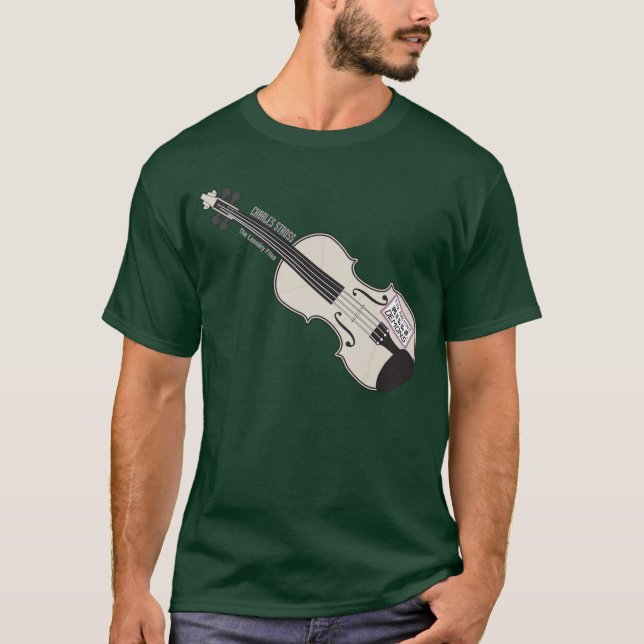 Camiseta de la oscuridad del violín del MES del (Anverso)