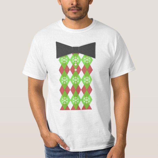 Camiseta de la pajarita del navidad (Anverso)