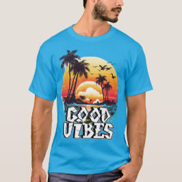 Camiseta De La Palm Tree De Las Buenas Vibes