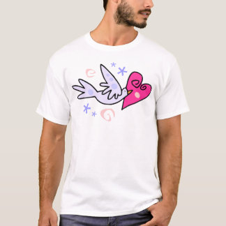 Camiseta de la paloma del amor