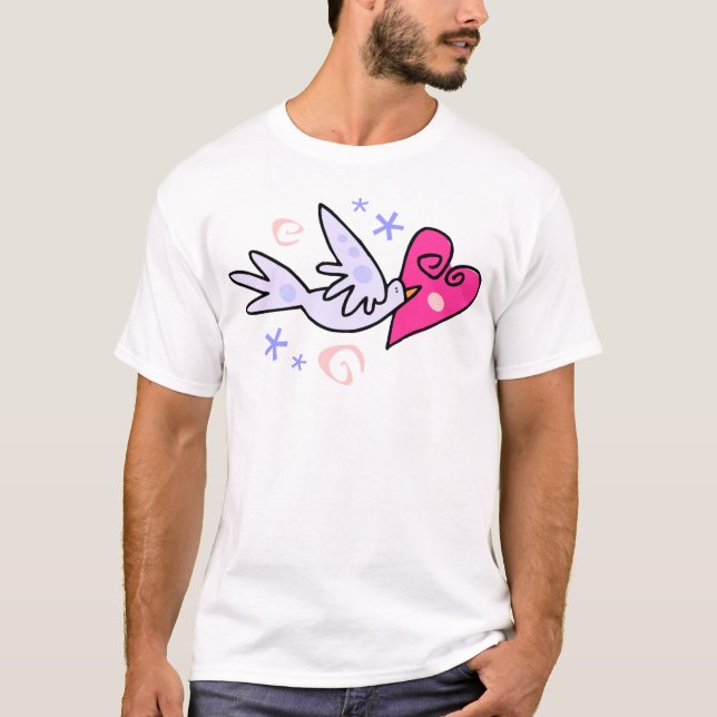 Camiseta de la paloma del amor (Anverso)