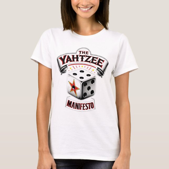 Camiseta de la pancarta del Manifiesto Yahtzee - M (Anverso)