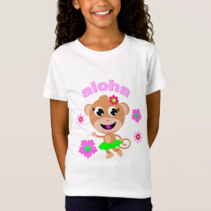 camiseta de la pantalla del mono de la hawaiana