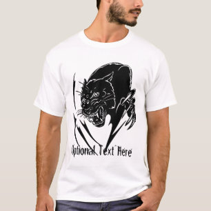 Camiseta de la pantera negra en blanco y negro