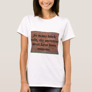 Camiseta de la "pared de ladrillo" de la