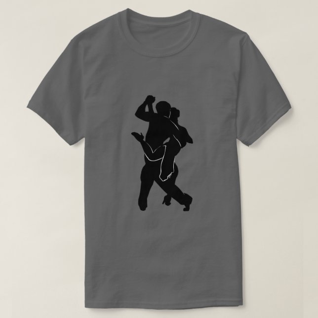 Camiseta de la pareja de bailarines de tango - Su  (Diseño del anverso)