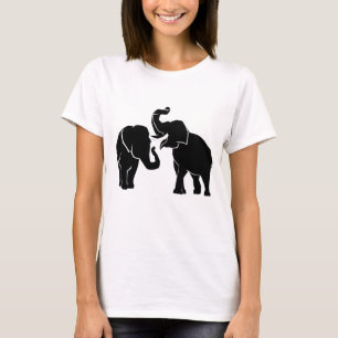 Camiseta de la pareja de elefantes