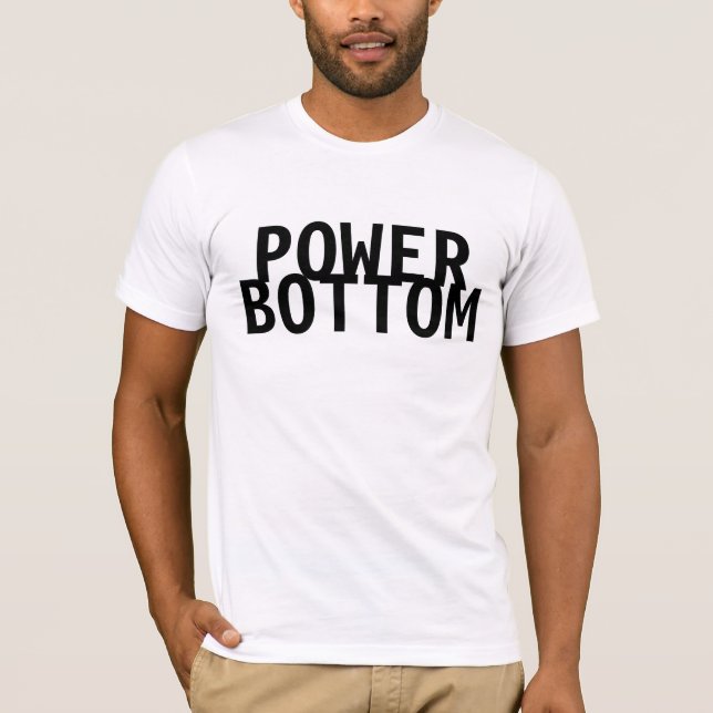 Camiseta de la parte inferior del poder de hombres (Anverso)