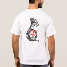 Camiseta de la parte posterior del rojo del amor
