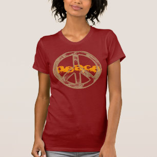 camiseta de la paz de los años 70