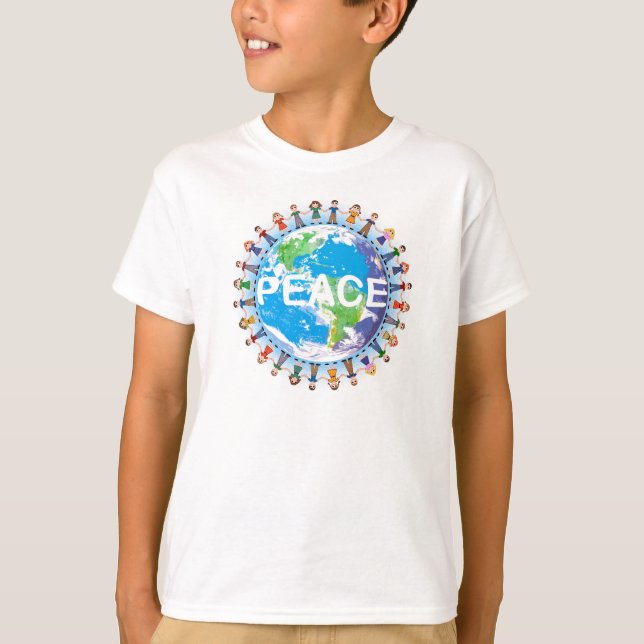Camiseta de la paz de los niños - niños que (Anverso)