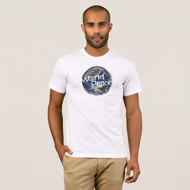Camiseta de la paz de mundo (Anverso completo)