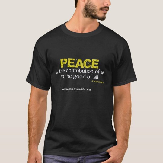 Camiseta de la "paz" del conjunto de la base