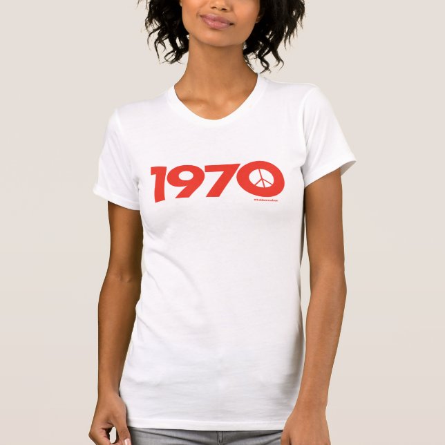 Camiseta de la paz en 1970 (blanca) (Anverso)