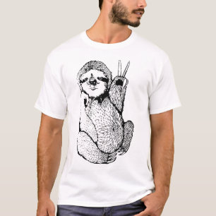Camiseta De la paz la pereza hacia fuera donó a los hombre