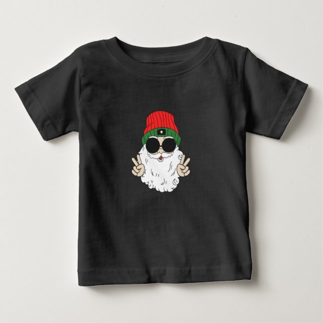 Camiseta de la paz para Navidades de bebé 2023 (Anverso)