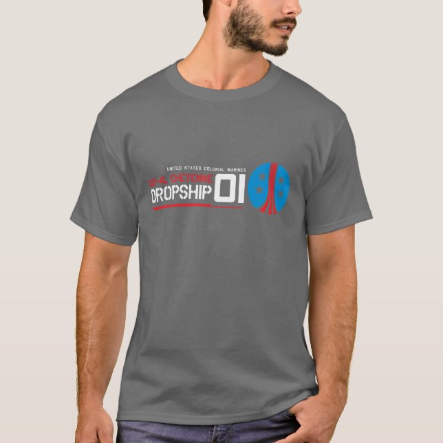 Camiseta de la película de Dropship Sci Fi (Anverso)