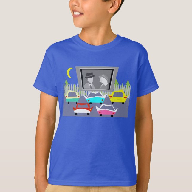 Camiseta de la película del autocinema de la (Anverso)