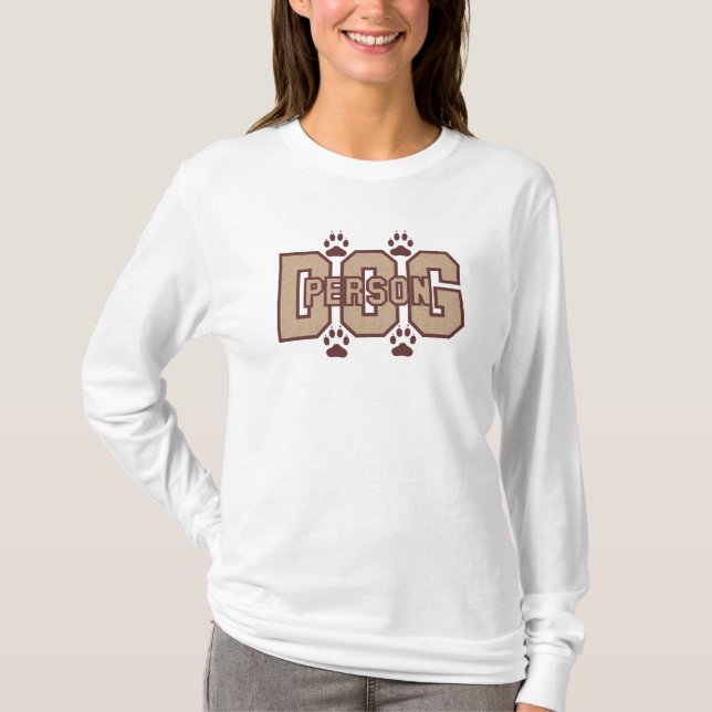 Camiseta de la persona del perro para las mujeres (Anverso)