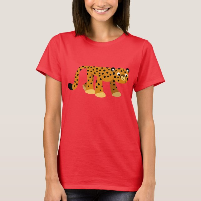 Camiseta de la Personalizado Prowling Cute Cheetah (Anverso)