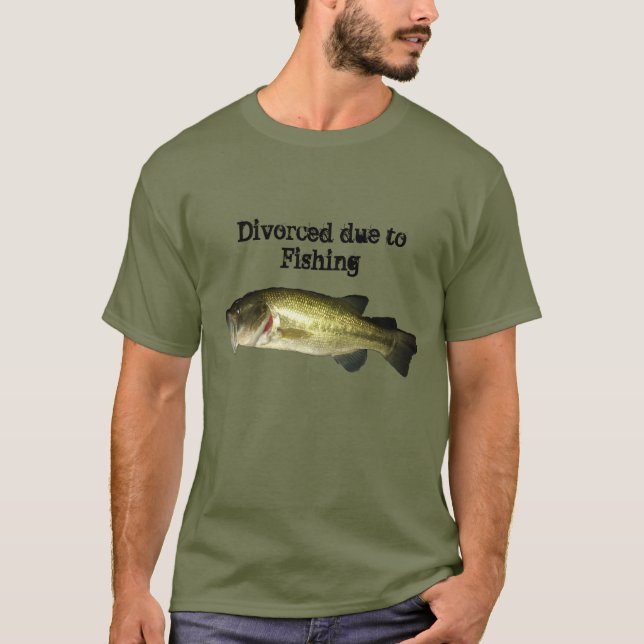 Camiseta de la pesca divertida y de los hombres (Anverso)
