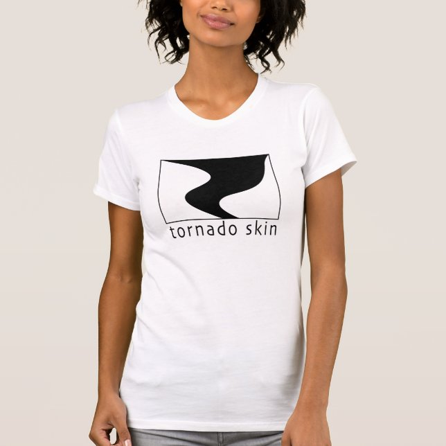 Camiseta de la piel del tornado de las mujeres (Anverso)