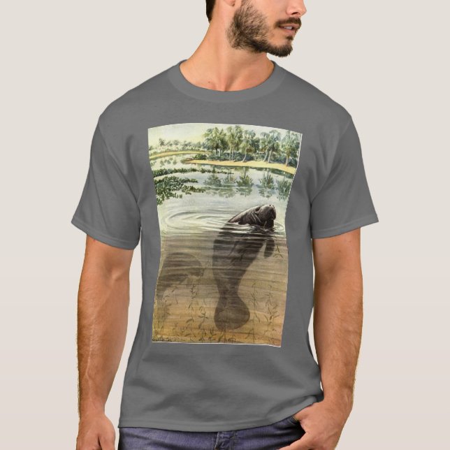 CAMISETA DE LA PINTURA DEL MANATEE (Anverso)
