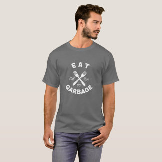 Camiseta de la placa de la basura