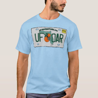 Camiseta de la placa de la licencia