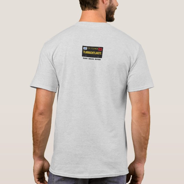 Camiseta de la placa de la matrícula Tlamachtijket (Reverso)