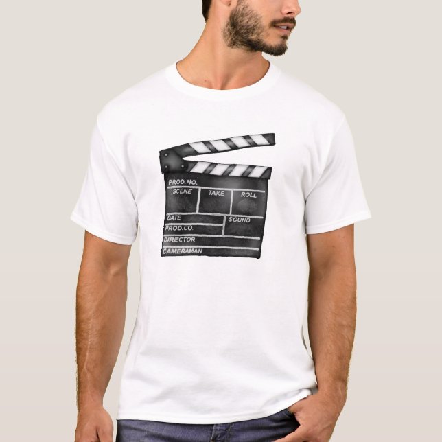 Camiseta de la placa de la película Clapper (Anverso)