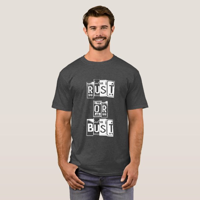 Camiseta de la placa del moho o del busto (Anverso completo)