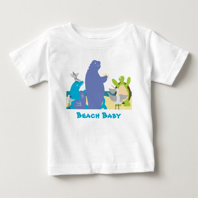 Camiseta de la playa de Animales del Mar (Anverso)