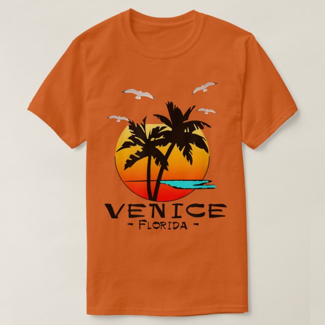 Camiseta de la PLAYA DE DESTINO TROPICAL VENICE FL (Diseño del anverso)