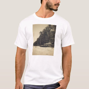 Camiseta de la playa de la sepia