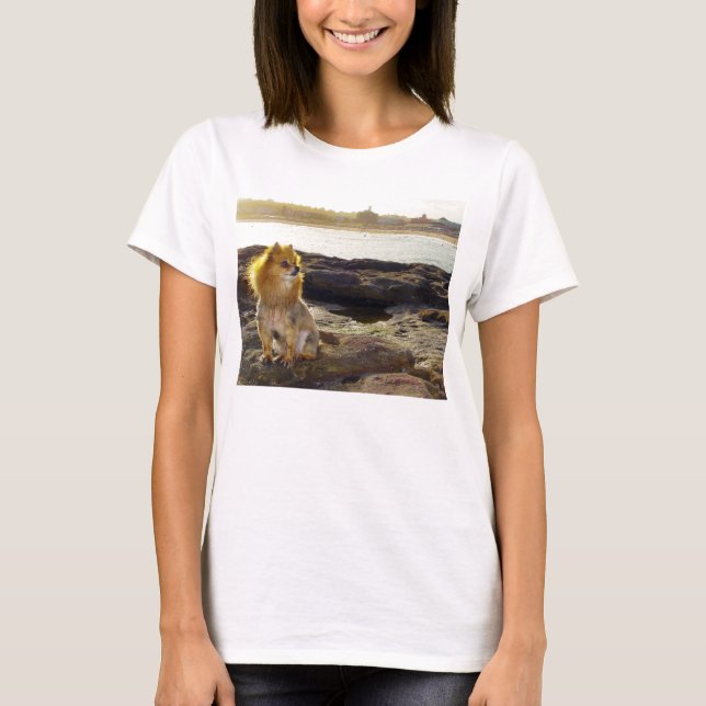 Camiseta de la playa de Pomeranian (Anverso)