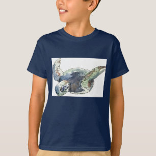 Camiseta de la playa del océano de la tortuga de