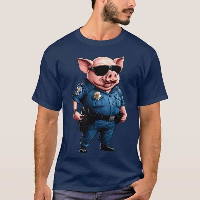 Camiseta de la policía de cerdos (Anverso)