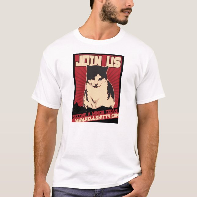 Camiseta de la propaganda del gatito del infierno (Anverso)