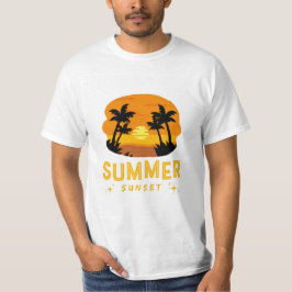 Camiseta de la puesta de sol de verano