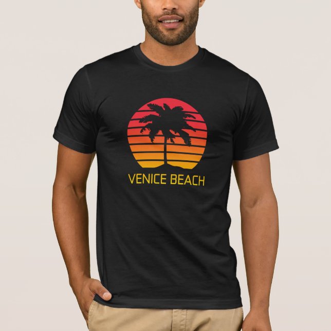Camiseta de la puesta de sol en Venice Beach (Cali (Anverso)