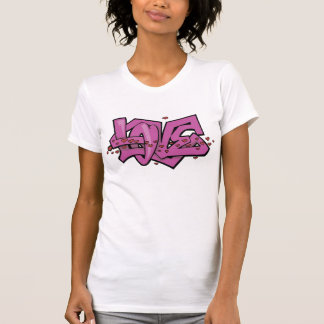 Camiseta de la púrpura de la pintada del amor
