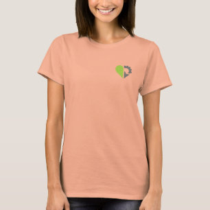 Camiseta de la quemadura de las señoras (cabida)