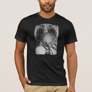 Camiseta de la radiografía de la bomba