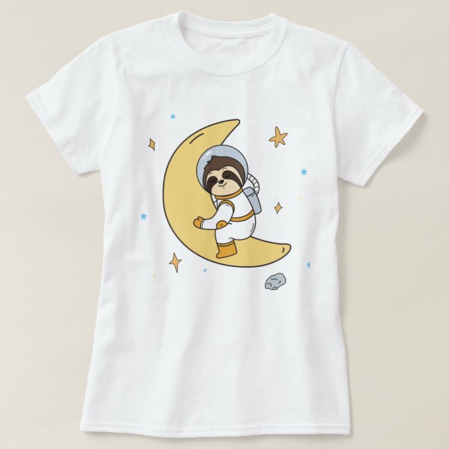 Camiseta de la ranura del espacio adorable (Diseño del anverso)